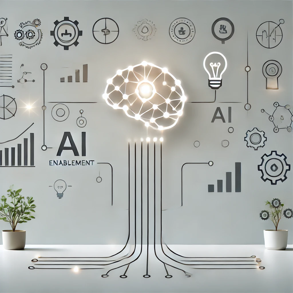 Our AI Enablement Service empowers businesses to harness the potential of artificial intelligence with ease and confidence. We guide you through the entire AI adoption journey, ensuring a seamless transition by tailoring solutions to your unique needs. From identifying opportunities to integrating AI tools into your existing processes, we simplify complexity and ensure your team is equipped to thrive in an AI-driven future.